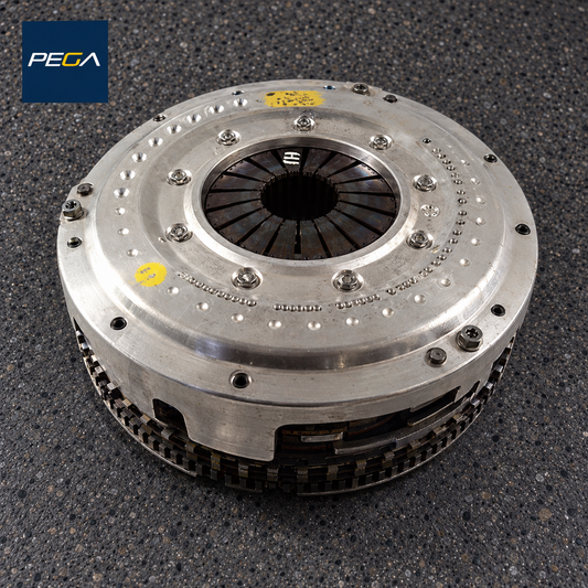 Lamborghini Aventador clutch assembly on the PEGA background
