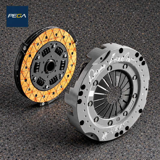 Maserati clutch service example showing the disc and pressure plate