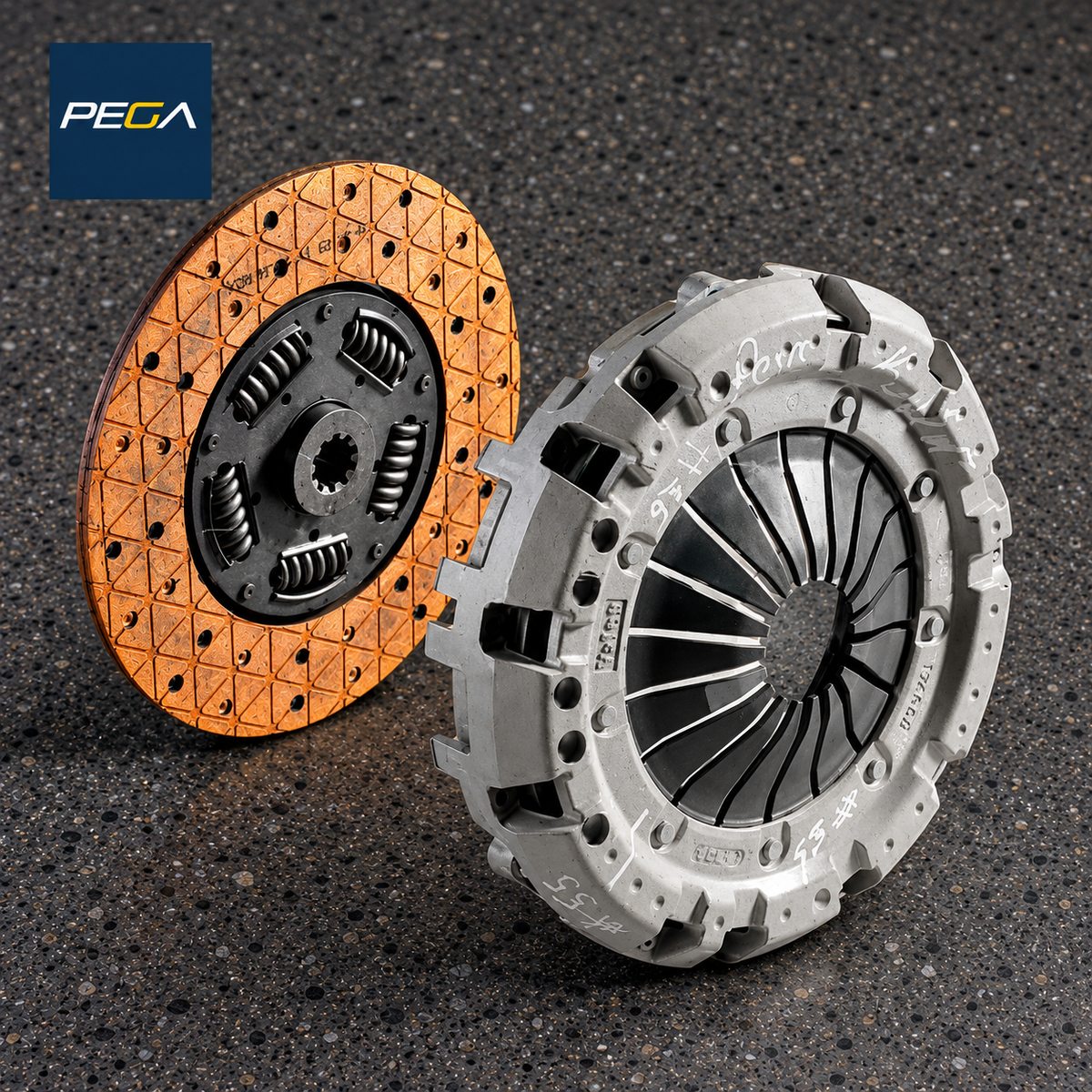 194775 Ferrari 456, 550, 575 and 612 clutch disc and pressure plate, PEGA Clutch service example