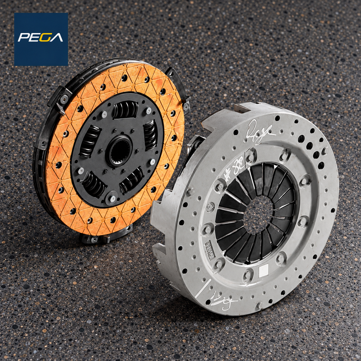 222277 Ferrari 599 clutch disc and pressure plate, PEGA Clutch service example