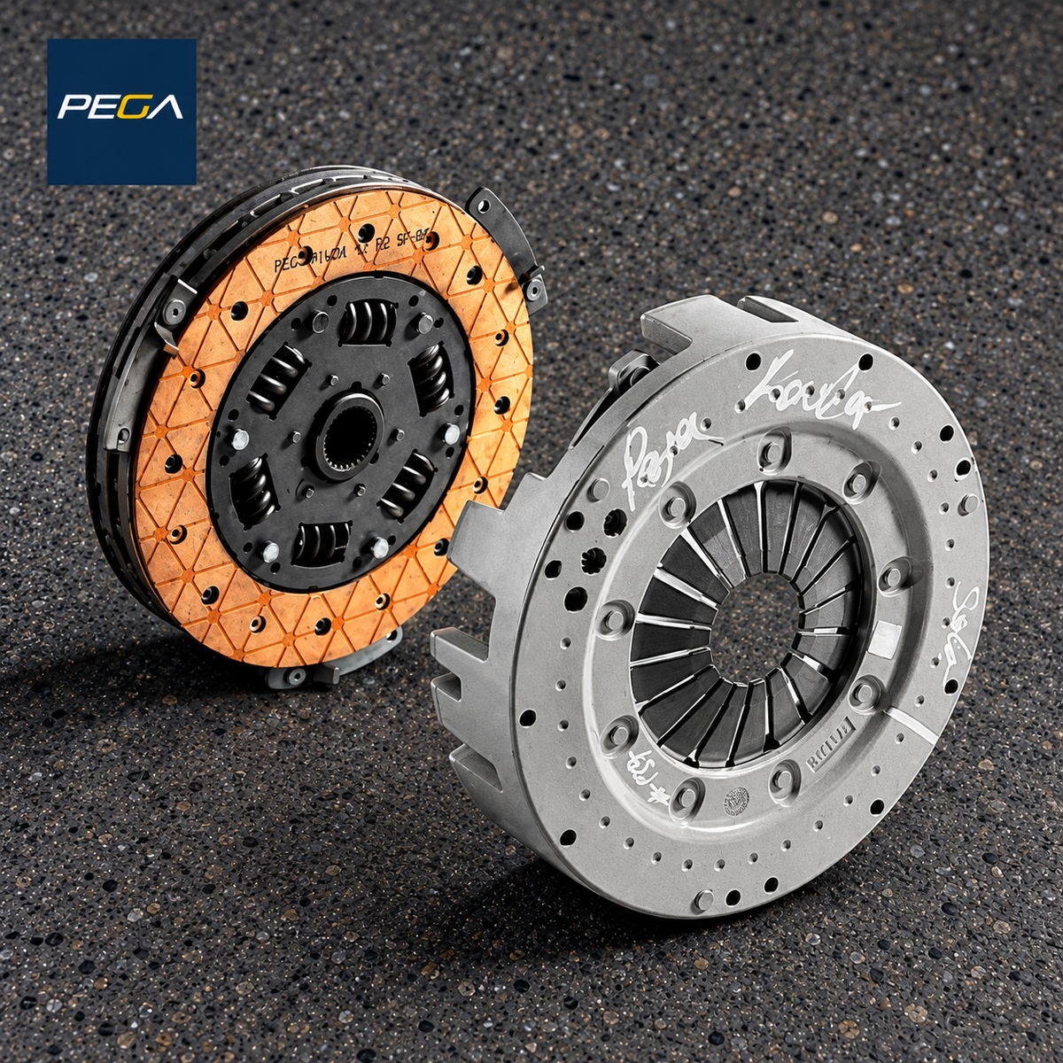 228738 Maserati Quattroporte and GranTurismo clutch disc and pressure plate, PEGA rebuild-service example