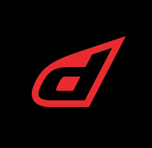Dodson Motorsport red emblem on a black square; brand identification logo.
