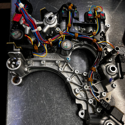 Getrag 7DCL750 internal hydraulic components and wiring