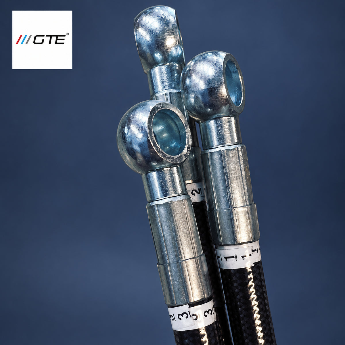 GTE F1 hydraulic hose banjo fittings and crimped ends