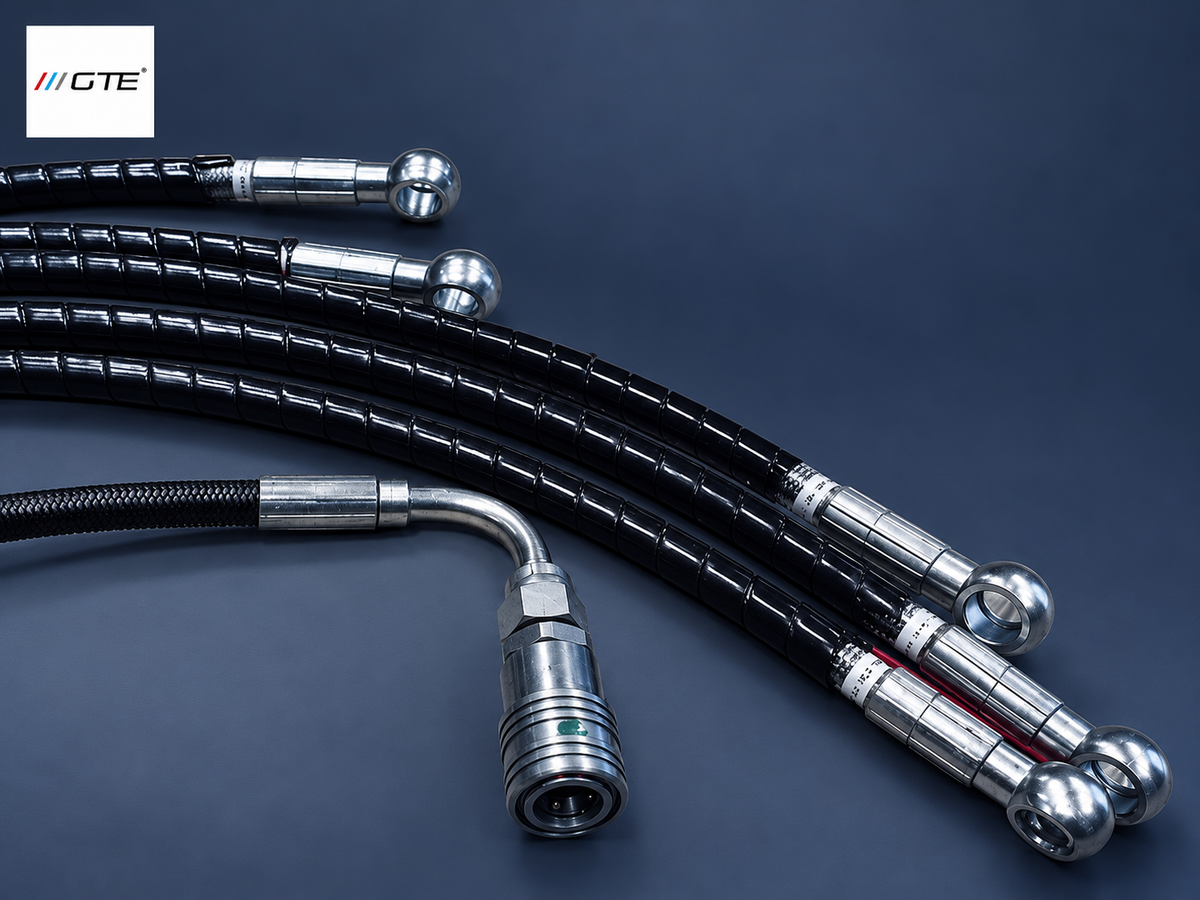 GTE hydraulic hoses and quick connector, shared workmanship example